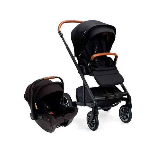 Coche paseador MIXX™ next + PIPA™ Urbn, cinturón de seguridad con hebilla magnética, múltiples posiciones de reclinado, fácil de plegar, manillar ajustable en altura de piel ecológica - Nuna