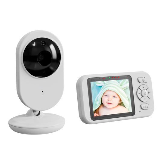 Monitor de 2,8" con cámara para bebés, monitor con zoom digital 4X, modo VOX con audio bidireccional, melodías de cuna, modo ECO para ahorro de energía con funcionamiento solo por voz y función de visión nocturna