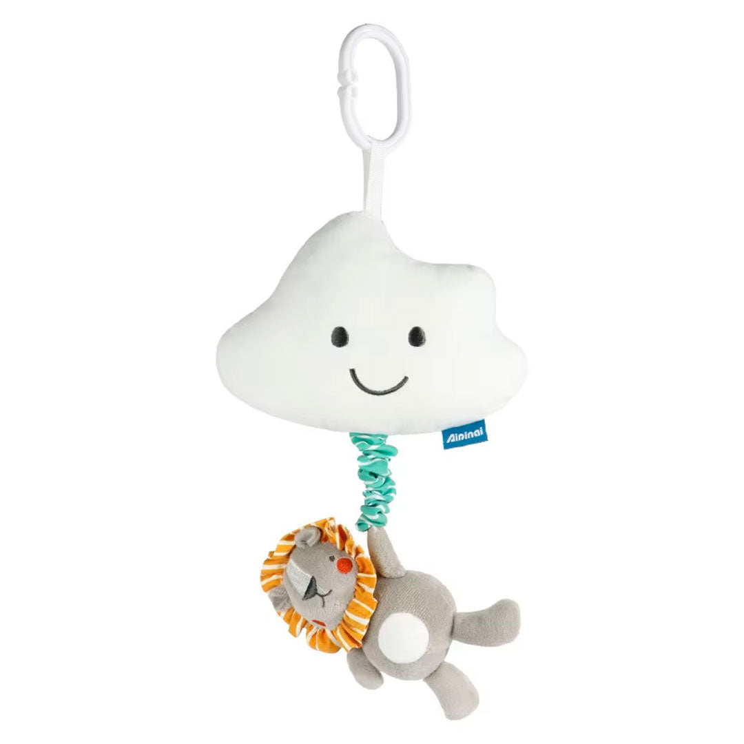 Móvil colgante con caja de música para bebé, móvil cuna de cuerda, con adorable diseño de peluche, sonajero con pitido al apretar, ideal para coche, carro o la cuna