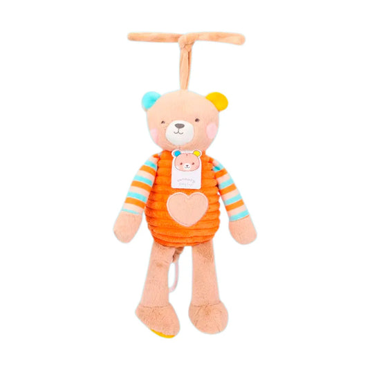 Móvil colgante peluche con caja musical con cuerda para bebé