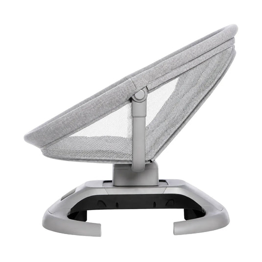 Mecedora eléctrica InfiniOrbit para bebé con balanceo, vibración, Bluetooth, temporizador, asiento reclinable y barra de juguetes - Mastela