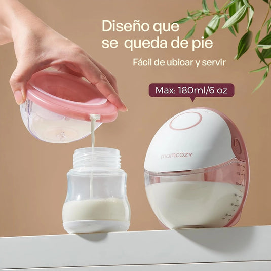 Extractor de leche individual manos libres M6, color rojo - Momcozy