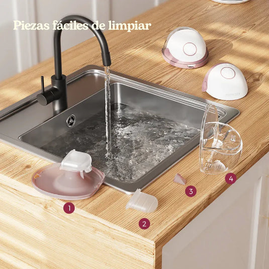 Extractor de leche manos libres Mobile Style M6, ultradelgado y silencioso, con 3 modos y 9 niveles de succión, hasta 180 minutos de batería - Momcozy