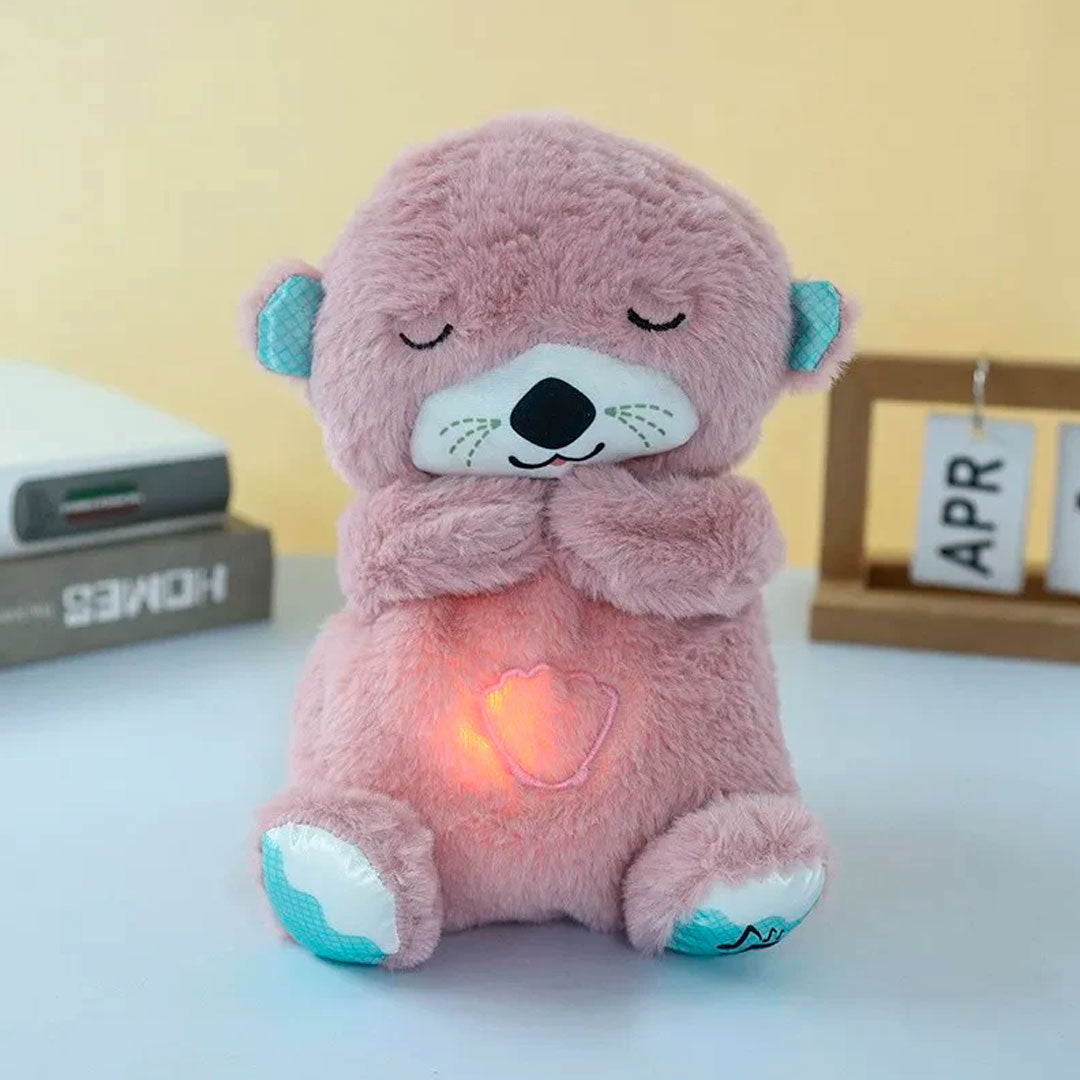 Nutria dormilona compañera de sueño, peluche que respira y abraza a tu bebé mientras duerme, hecho de materia suave e hipoalergénico