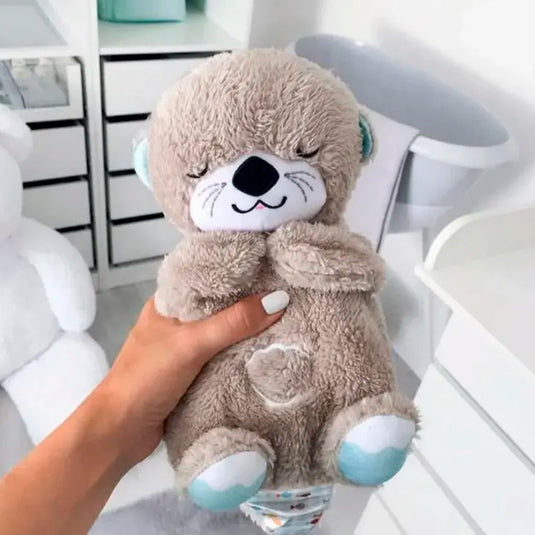 Nutria dormilona compañera de sueño, peluche que respira y abraza a tu bebé mientras duerme, hecho de materia suave e hipoalergénico