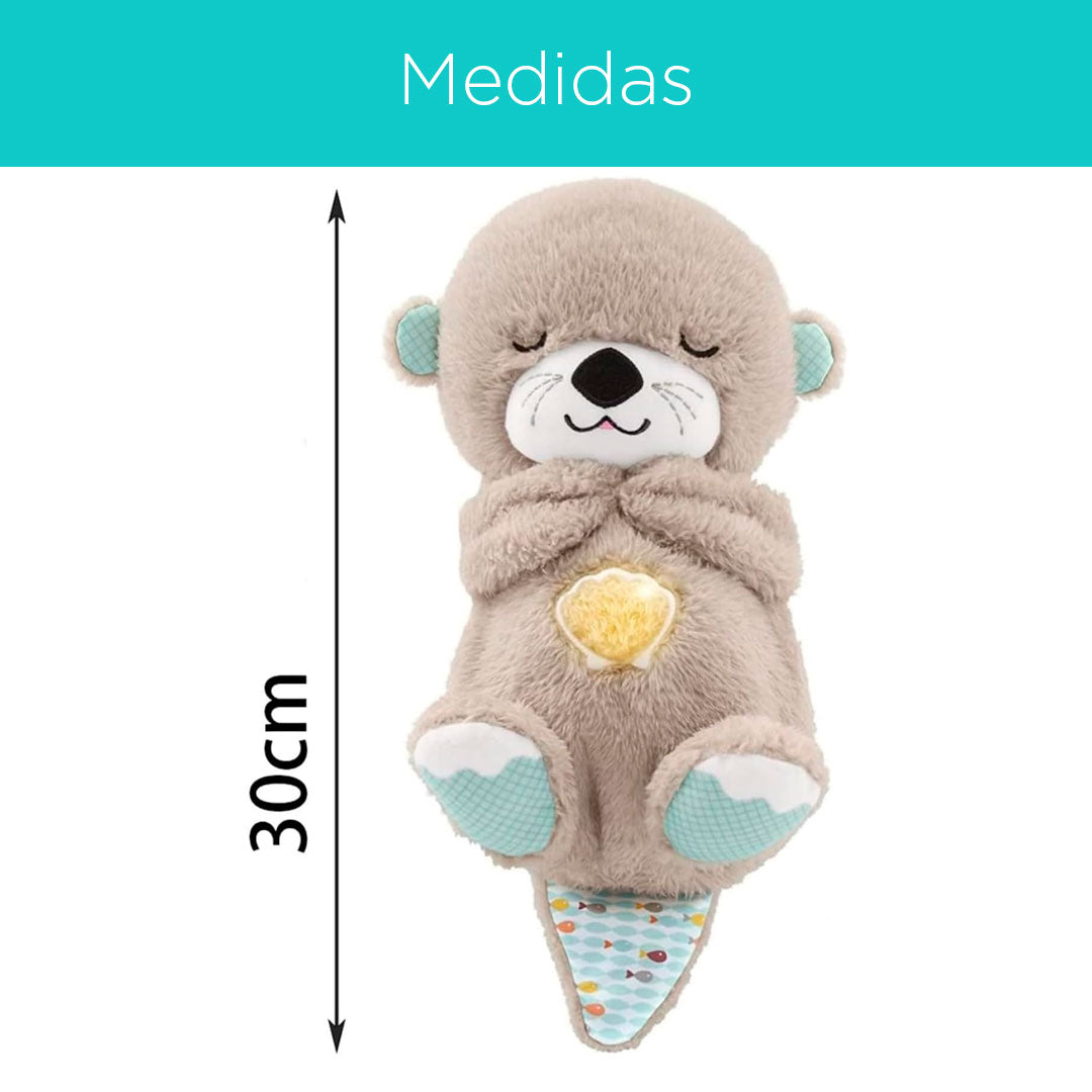 Nutria dormilona compañera de sueño, peluche que respira y abraza a tu bebé mientras duerme, hecho de materia suave e hipoalergénico