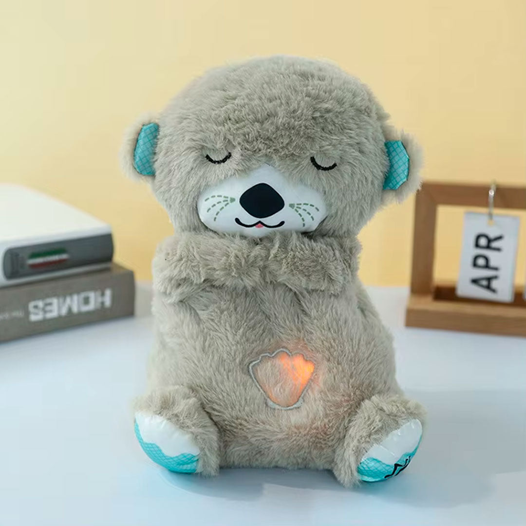 Nutria dormilona compañera de sueño, peluche que respira y abraza a tu bebé mientras duerme, hecho de materia suave e hipoalergénico