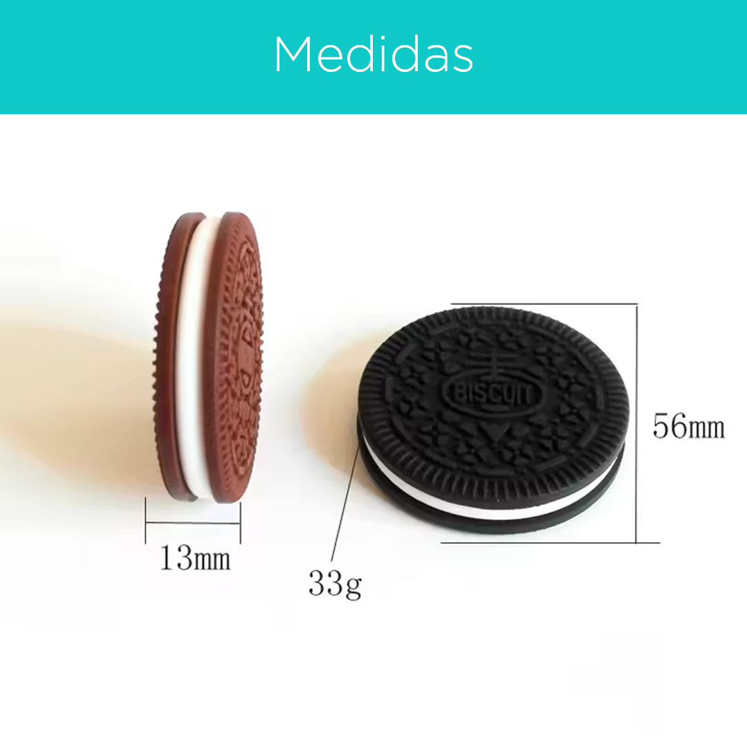 Juguete mordedor de galleta con soporte para pegarlo de la ropa, para bebé entre 3 y 12 meses, rascaencias en silicona