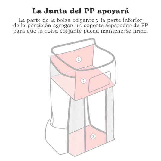 Organizador de pañales con compartimientos para bebé y alto almacenamiento