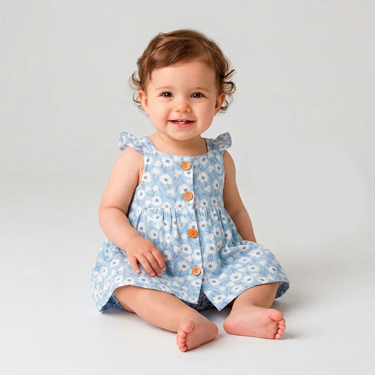 Vestido estampado con diadema moño a juego - Rabbit & Bear