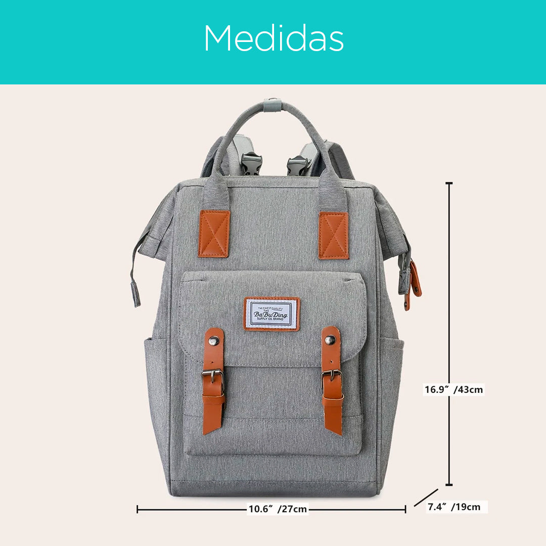 BuBaDing - Pañalera multifuncional, bolso tipo morral para bebé con correas para coche