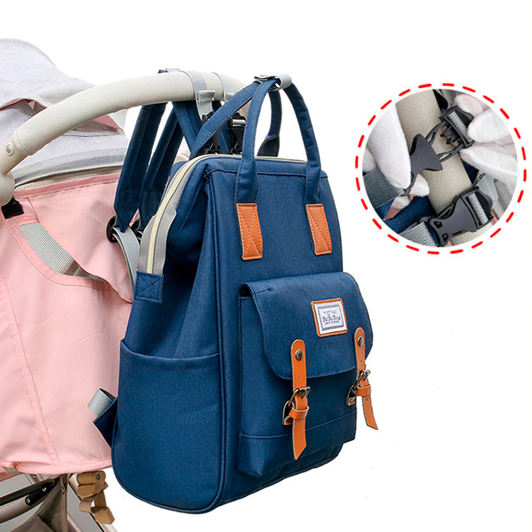 BuBaDing - Pañalera multifuncional, bolso tipo morral para bebé con correas para coche