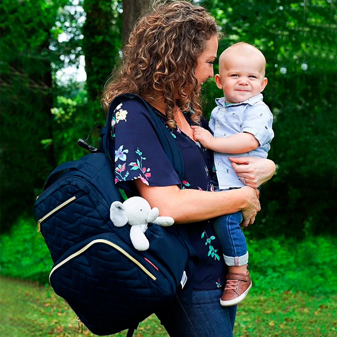 Pañalera multifuncional tipo morral, bolso para pañales, con cambiador independiente, de gran capacidad y bolsillo térmico - Fisher Price