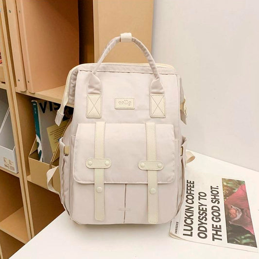 Pañalera morral de doble correas con botones, de gran capacidad, bolso multifuncional, con bolsillos térmicos, correas ajustables, múltiples divisiones interiores