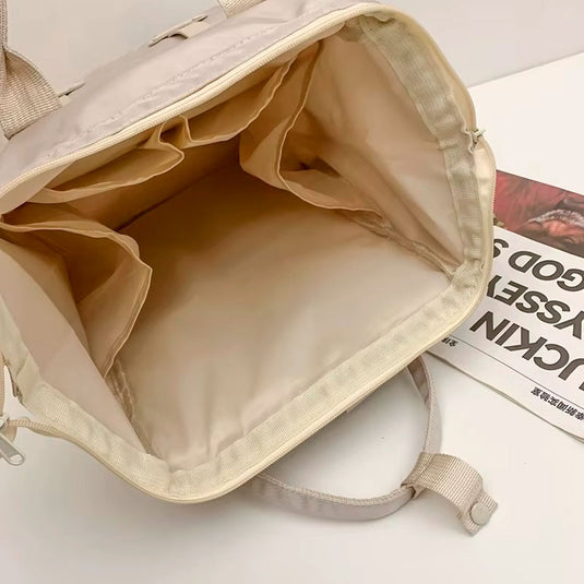 Pañalera morral de doble correas con botones, de gran capacidad, bolso multifuncional, con bolsillos térmicos, correas ajustables, múltiples divisiones interiores