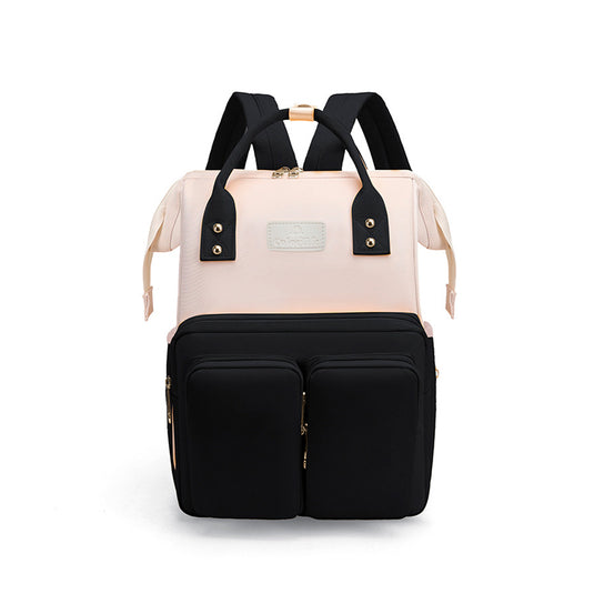 Pañalera morral con doble bolsillo, de gran capacidad, tela Oxford resistente al agua y bolsillo antirrobo - Color&Life