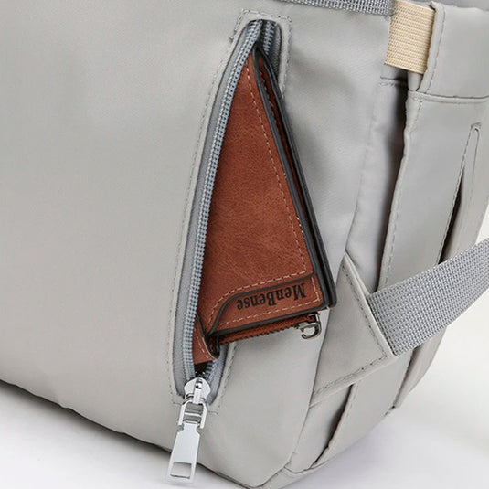 Pañalera moral multifuncional de gran capacidad, con cambiador portátil y monedero