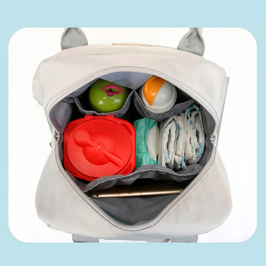 Pañalera moral multifuncional de gran capacidad, con cambiador portátil y monedero