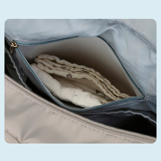 Pañalera moral multifuncional de gran capacidad, con cambiador portátil y monedero