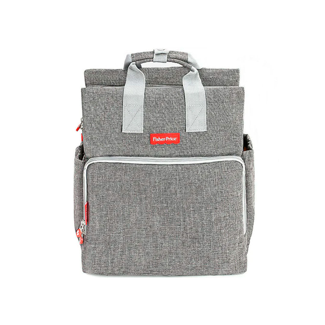 Pañalera tipo morral con cambiador para bebé, multifuncional, de 11 bolsillos, espaldar ajustable, hecha en material de alta calidad - Fisher Price