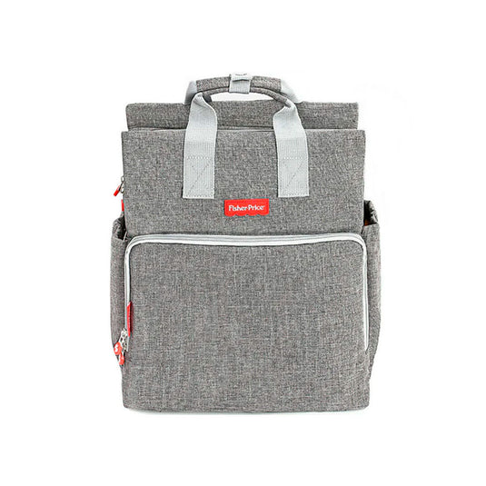 Pañalera tipo morral con cambiador para bebé, multifuncional, de 11 bolsillos, espaldar ajustable, hecha en material de alta calidad - Fisher Price