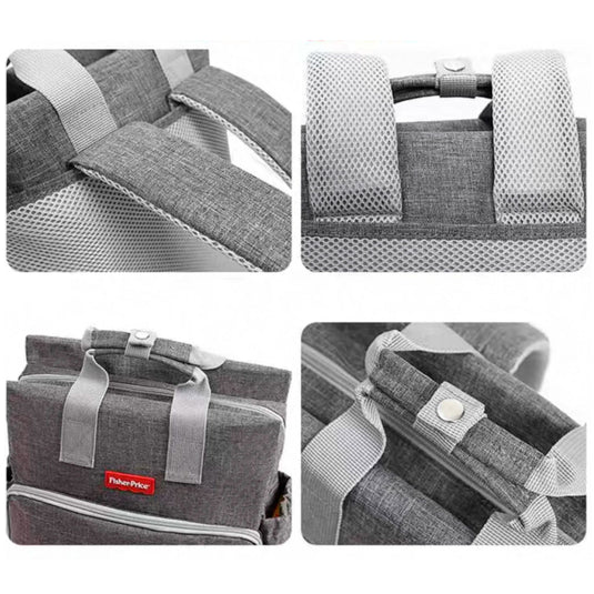 Pañalera tipo morral con cambiador para bebé, multifuncional, de 11 bolsillos, espaldar ajustable, hecha en material de alta calidad - Fisher Price