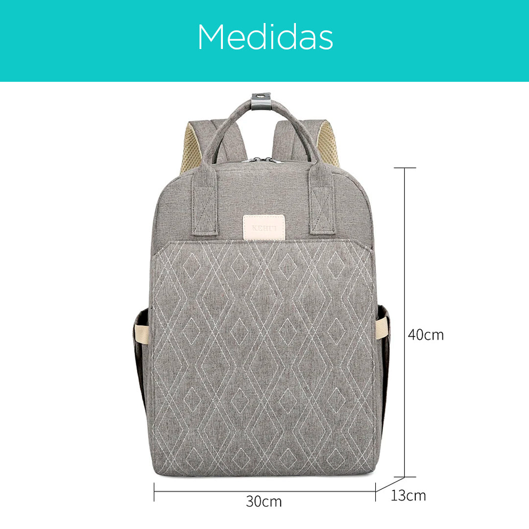 Pa alera morral con cambiador frontal de gran capacidad bolsillo