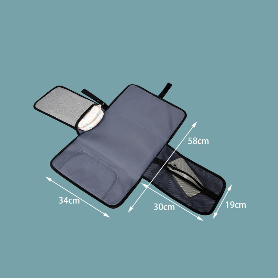 Pañalera tipo morral de gran capacidad, con bolsillos térmicos y cambiador portátil impermeable