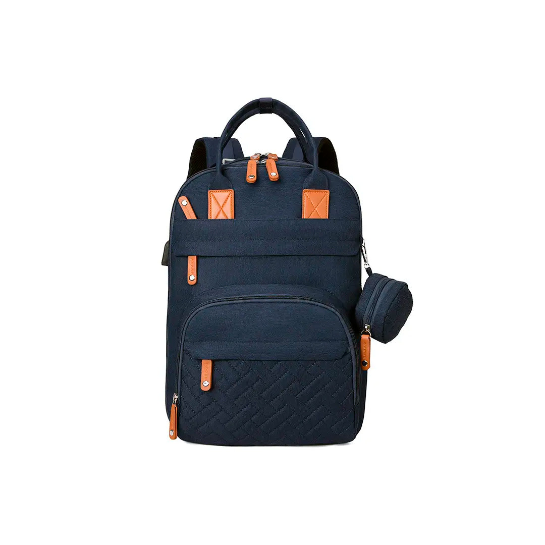 Pañalera tipo morral de gran capacidad, con bolsillos térmicos y cambiador portátil impermeable