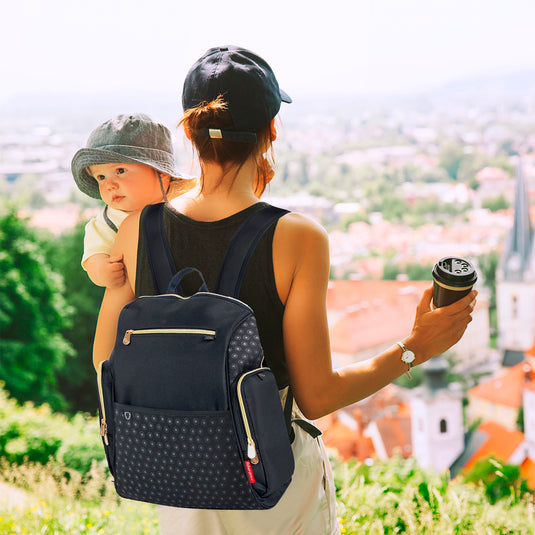 Pañalera tipo morral Fashions, morral multifuncional de gran capacidad múltiples compartimentos con cambiador portátil - Fisher Price