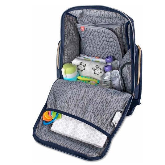 Pañalera tipo morral Fashions, morral multifuncional de gran capacidad múltiples compartimentos con cambiador portátil - Fisher Price