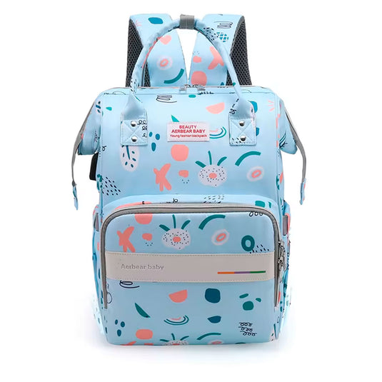 Pañalera tipo morral con diseño estampado, material impermeable, de gran capacidad y diseños variados - Sunshine