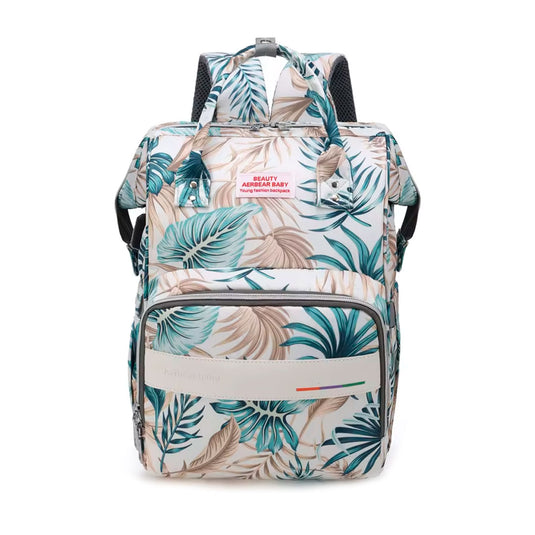 Pañalera tipo morral con diseño estampado, material impermeable, de gran capacidad y diseños variados - Sunshine