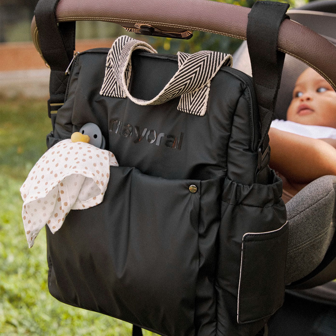 Pañalera estilo bolso - morral impermeable, de buena capacidad de almacenamiento, con bolsillo térmico, bolsillo frontal y correa para - Mayoral