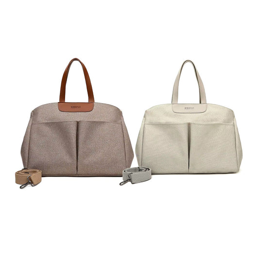 Pañalera bolso con cambiador y cartuchera, multifuncional, amplio almacenamiento, bolsillos independientes, con correa para ajuste lateral, hecha en material impermeable