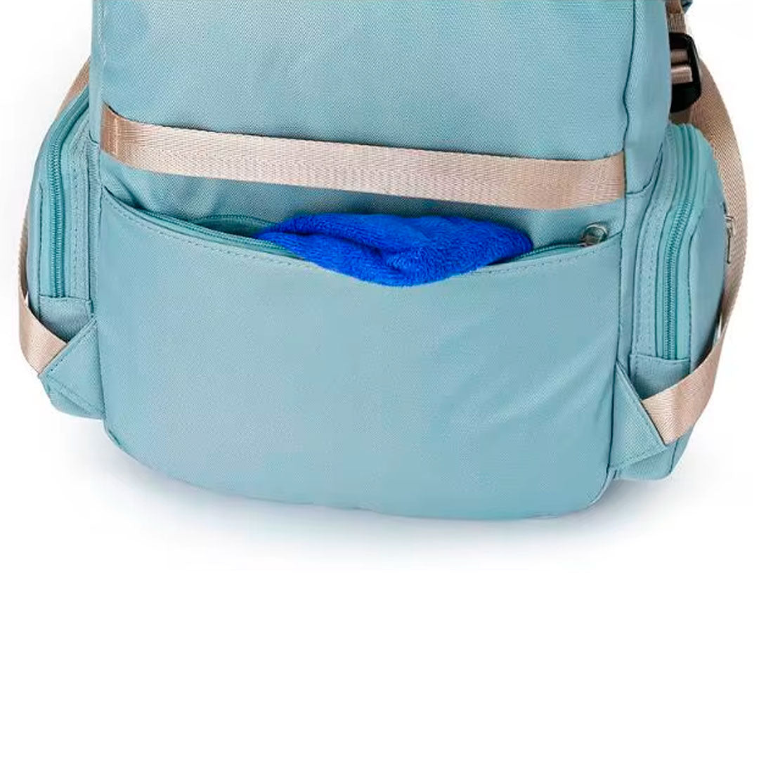 Pañalera morral multifuncional con diseño Conejito, de buena capacidad, hecha en material resistente al agua, con bolsillos térmicos - Color & Life