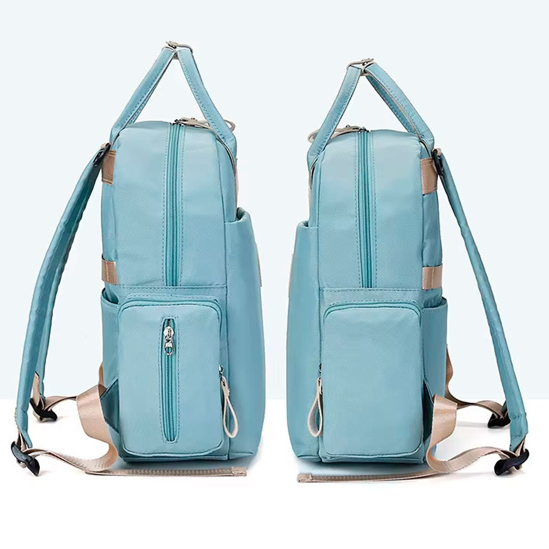 Pañalera morral multifuncional con diseño Conejito, de buena capacidad, hecha en material resistente al agua, con bolsillos térmicos - Color & Life