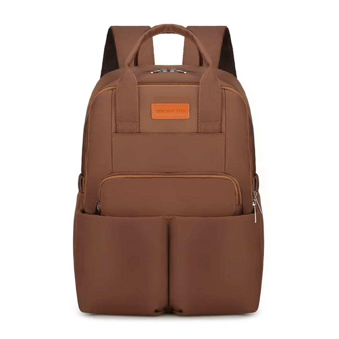 Pañalera morral de múltiples bolsillos frontales, bolsillos térmicos e impermeables, hecho en tela Oxford resistente al agua, de gran capacidad de almacenamiento