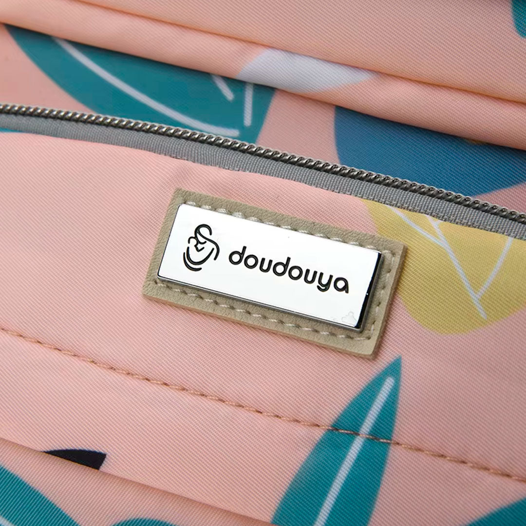 Pañalera con diseño estampado con monedero Duoduoya, de buena capacidad de almacenamiento, múltiples compartimientos, hecha en tela de poliéster Oxford resistente e impermeable