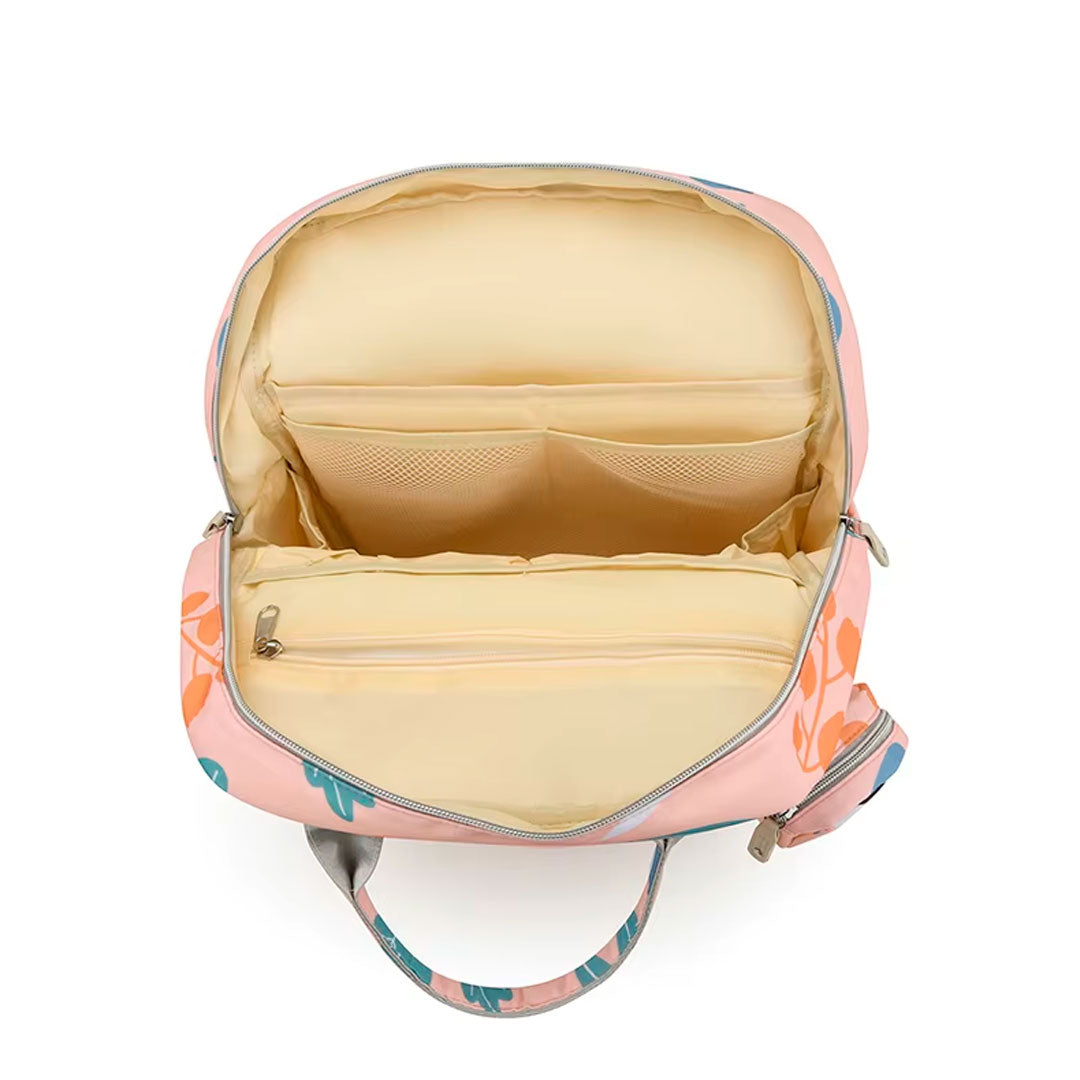Pañalera con diseño estampado con monedero Duoduoya, de buena capacidad de almacenamiento, múltiples compartimientos, hecha en tela de poliéster Oxford resistente e impermeable