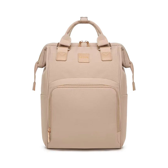Pañalera morral Qixitu multifuncional de múltiples bolsillos, de buena capacidad de almacenamiento, varias divisiones de compartimientos para organizar, con bolsillos térmicos para teteros