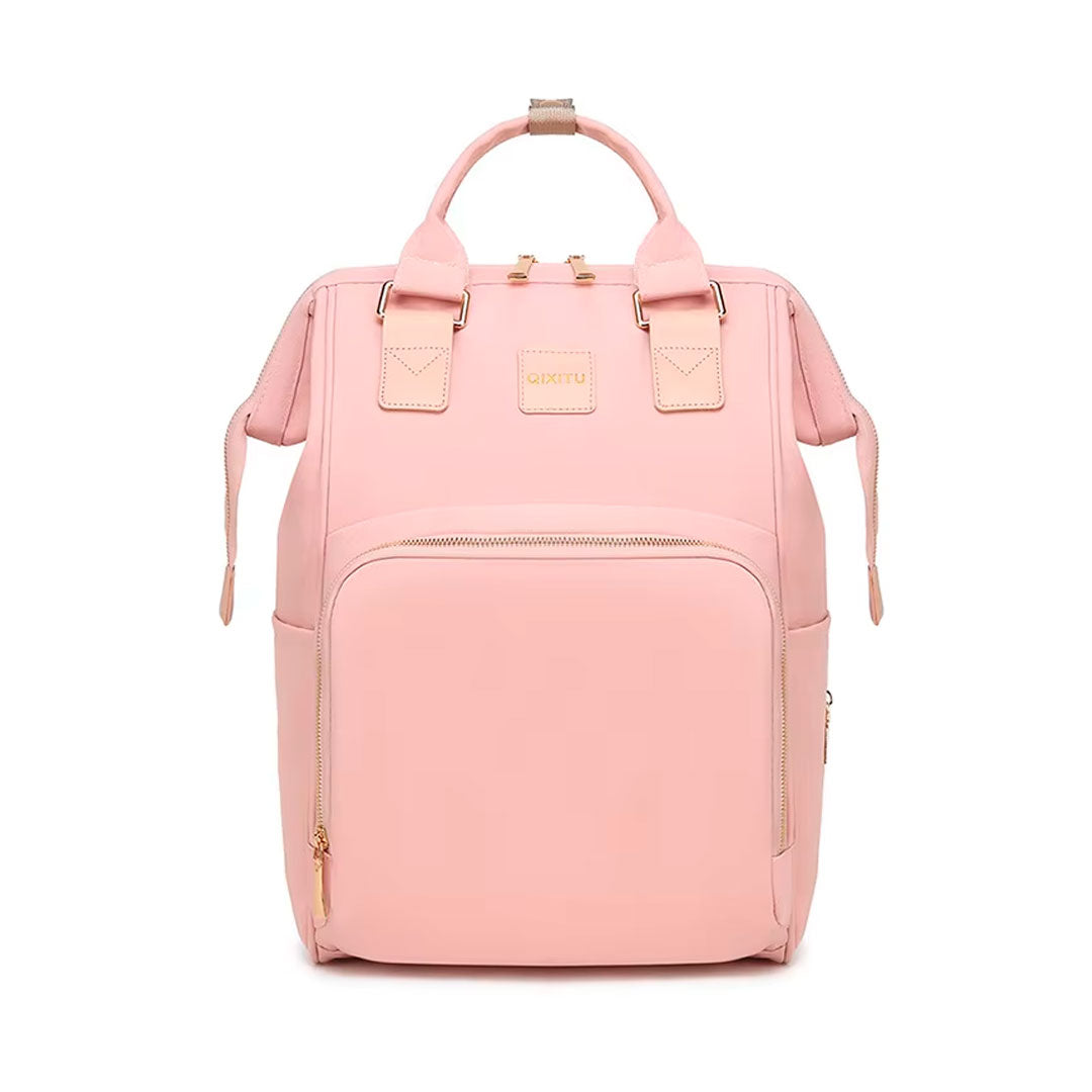 Pañalera morral Qixitu multifuncional de múltiples bolsillos, de buena capacidad de almacenamiento, varias divisiones de compartimientos para organizar, con bolsillos térmicos para teteros