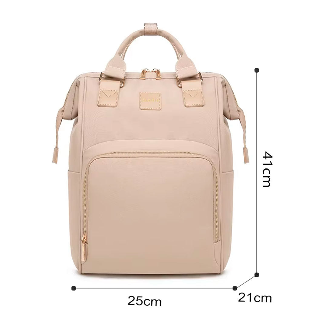 Pañalera morral Qixitu multifuncional de múltiples bolsillos, de buena capacidad de almacenamiento, varias divisiones de compartimientos para organizar, con bolsillos térmicos para teteros