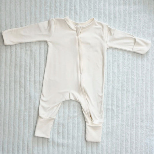 Pijama de doble cierre 2 en 1 para bebé, pijama cerrada de cuello redondo, de tela suave y transpirable - EMEBE