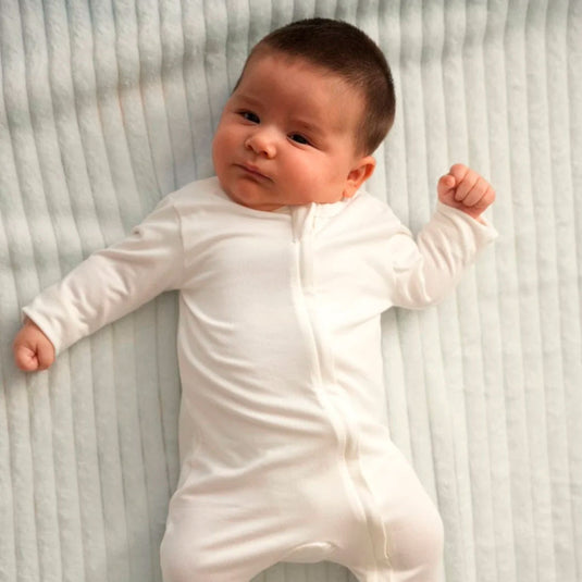 Pijama de doble cierre 2 en 1 para bebé, pijama cerrada de cuello redondo, de tela suave y transpirable - EMEBE
