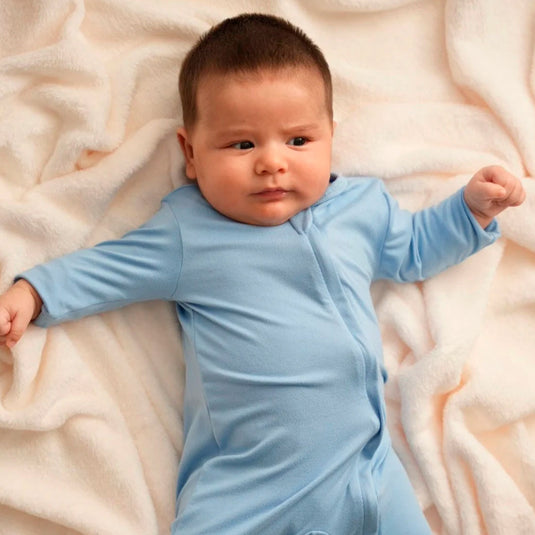 Pijama de doble cierre 2 en 1 para bebé, pijama cerrada de cuello redondo, de tela suave y transpirable - EMEBE