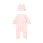 Pijama manga larga rosa estampada flores y gatitos - Mayoral