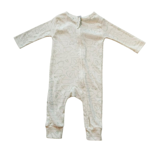Pijama estampada para bebé, pijama de cuello redondo para recién nacido, con manga larga, en estilo cuerpo completo o dos piezas camiseta pantalón - EMEBE