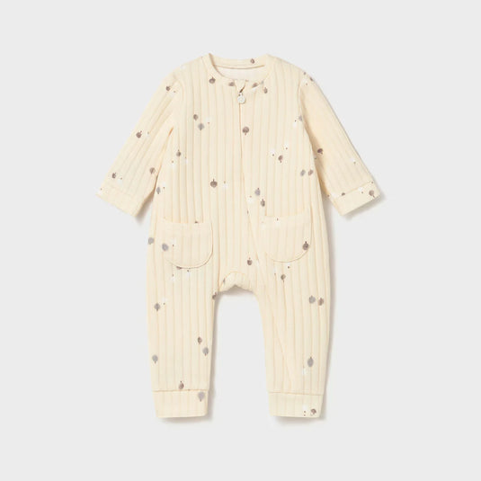 Pijama mameluco manga larga diseño arbolitos, para recién nacido, cuello redondo, cierre central delantero con cremallera oculta, diseño estampado, gran versatilidad por la neutralidad de sus tonos y su forma - Mayoral