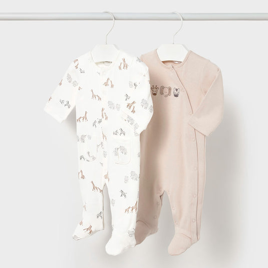 Pijama mameluco manga larga diseño estampado, cuello redondo, cierre con botones a presión en la parte delantera, botones a presión en la entrepierna para facilitar la puesta de la prenda, diseño estampado - Mayoral